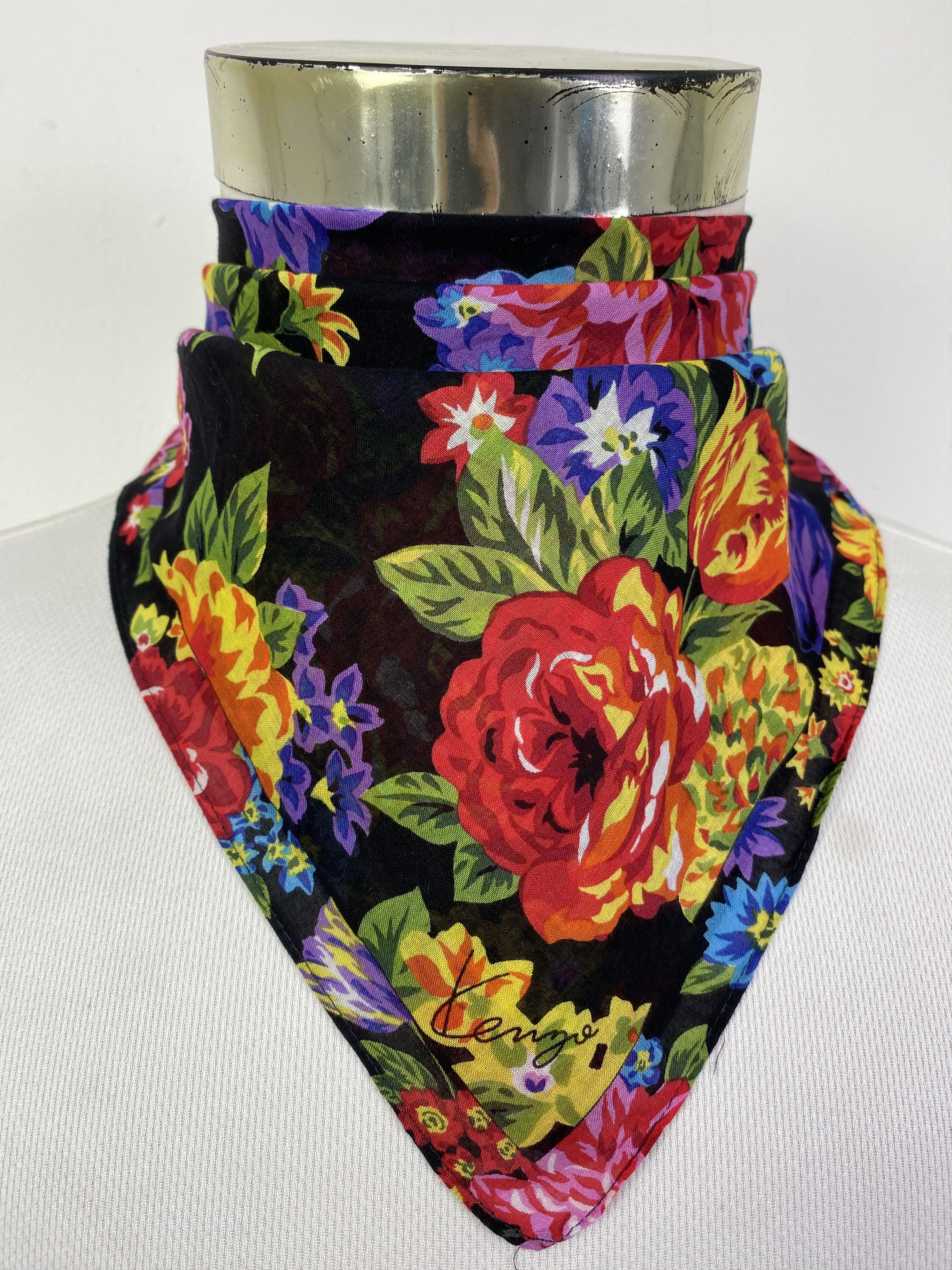Kenzo Vintage Kenzo Floral Handkerchief / Neckerchief KT0003 Size ONE SIZE - 2 Thumbnail