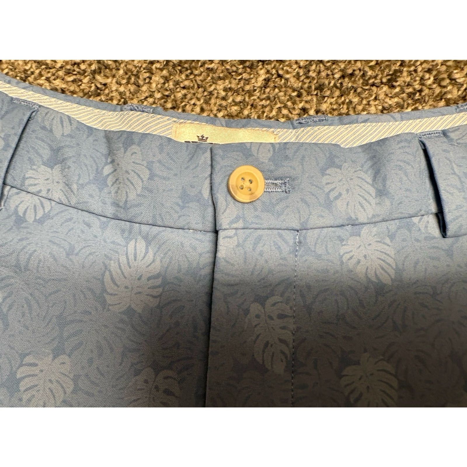 Peter Millar Peter Millar Salem Shorts Men 32 Blue Floral Palm Print Chino Lightweight Pockets Regular Belt Loops Inseam 9 in MS20EB83 Size US 32 / EU 48 - 5 Thumbnail