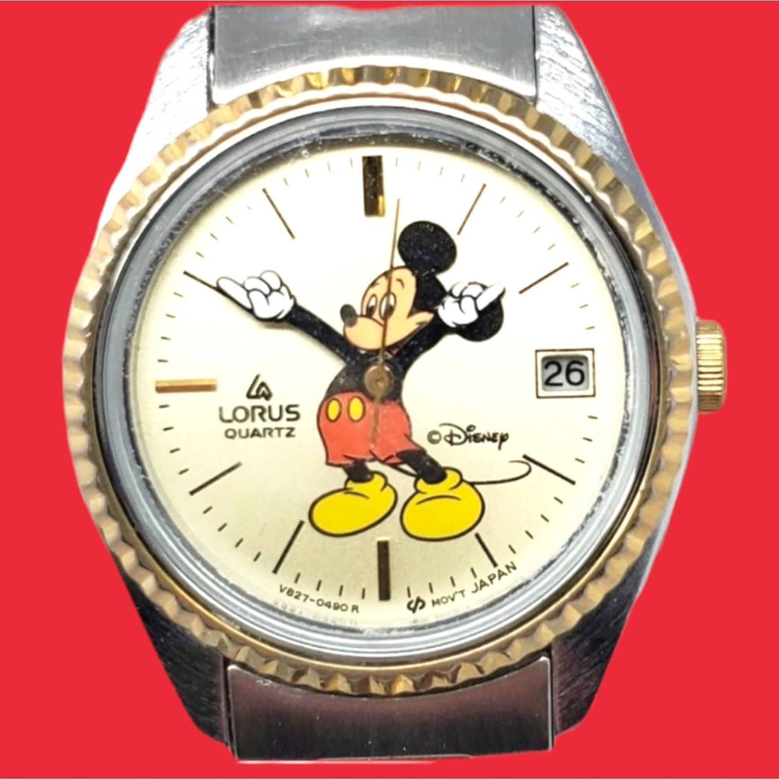 Disney X Lorus Daisy Duck ULTRA RARE VTG Denim Watch  H2F Daisy Duck Watches Women Girls Leather Strap Disney Cartoon  main image 2