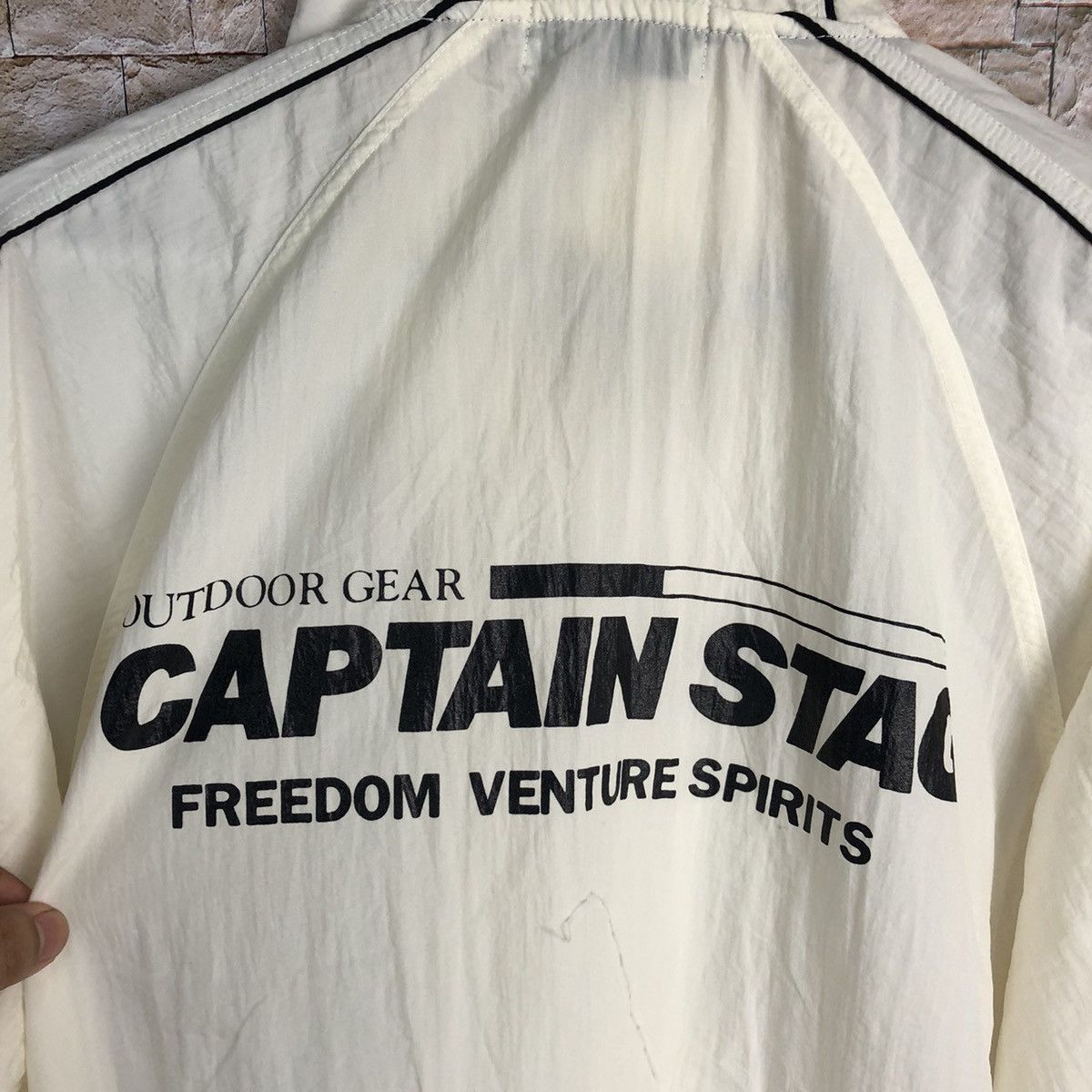 Japanese Brand × Sports Specialties Captain Stag White Hoodie windbreaker outdoor gear #A296 Size US L / EU 52-54 / 3 - 14 Thumbnail
