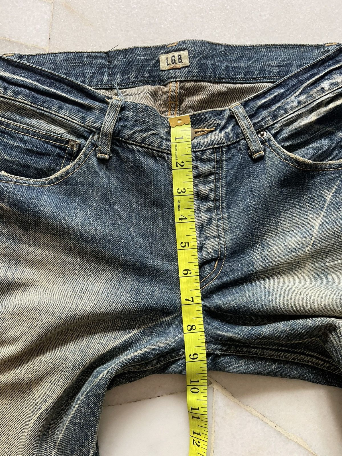 Le Grande Bleu (L.G.B.) L.g.b Wolf Denim Jeans Flare Size US 29 - 20 Thumbnail