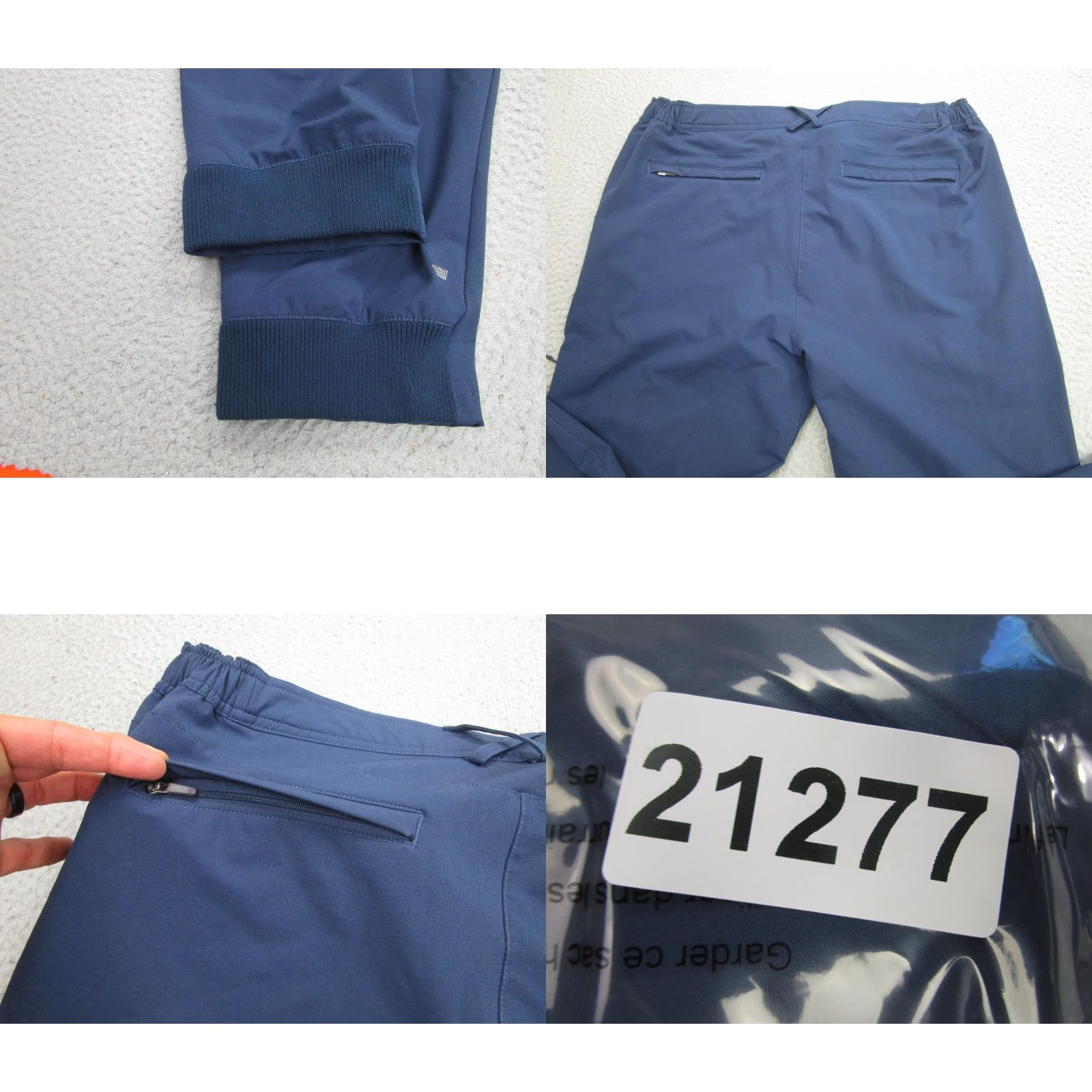 Vintage Mack Weldon Jogger Pants Mens XL Navy Blue Stretch Cuffed Zip Pockets Athletic Cross-Body Life: Activewear Casual Size US 36 / EU 52 - 9 Thumbnail