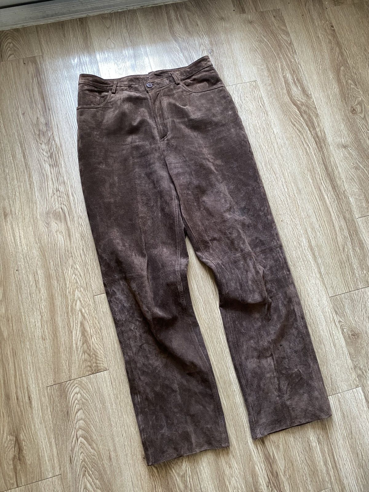 Vintage Vintage Brown Suede Leather Pants Size US 30 / EU 46 - 4 Thumbnail