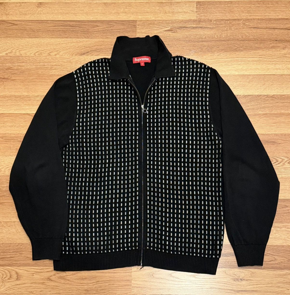 トップス SUPREME 23ss GRADIENT GRID ZIP UP POLO Supreme Gradient Grid Zip Up Polo Black Men's - SS23 - US