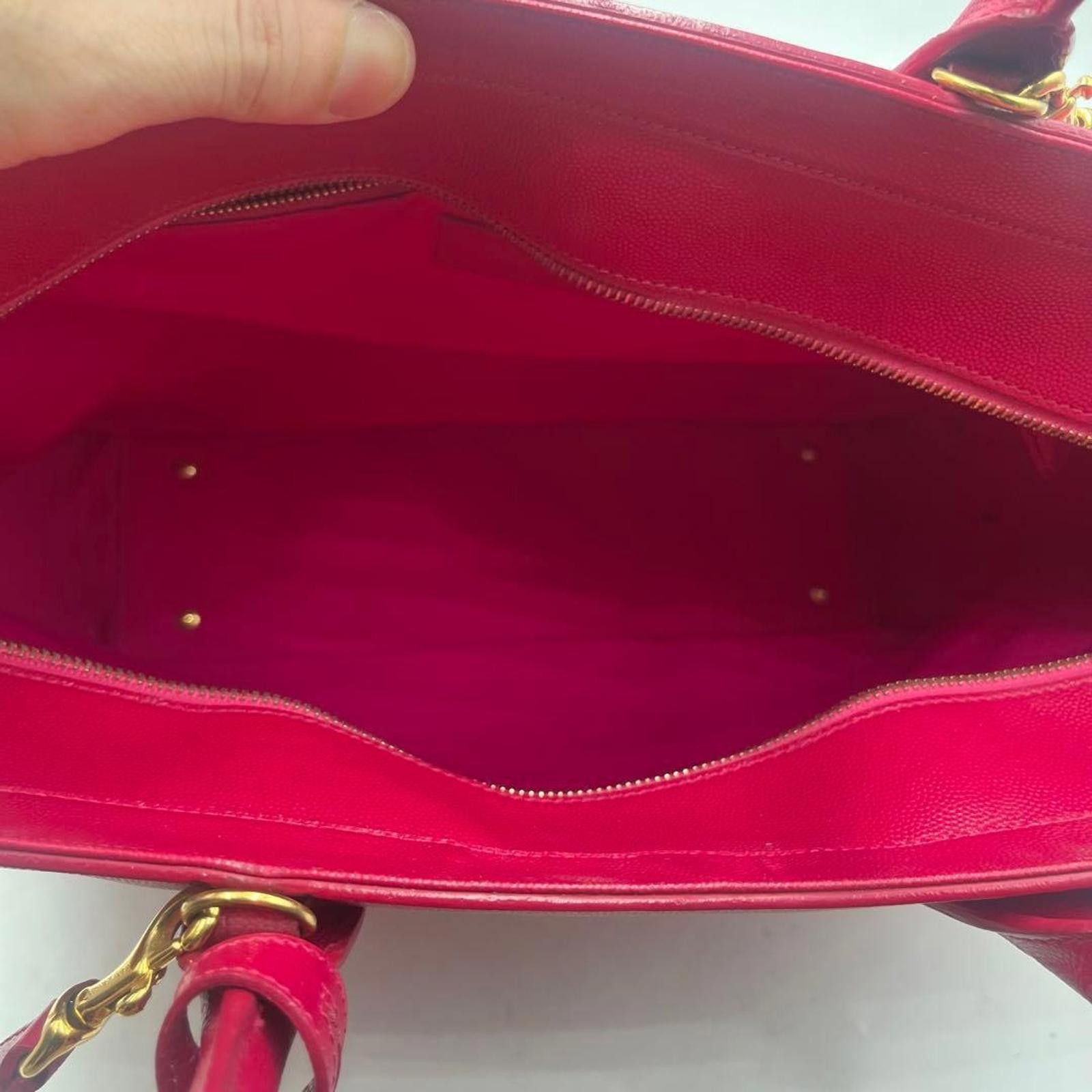 Saint Laurent Paris Saint Laurent - Red Leather Paris Bag Size ONE SIZE - 7 Thumbnail