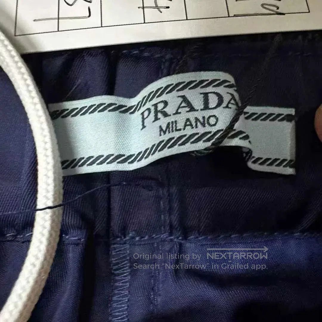 Prada Prada Blue Hem Logo Shorts. Size US 26 / EU 42 - 2 Thumbnail