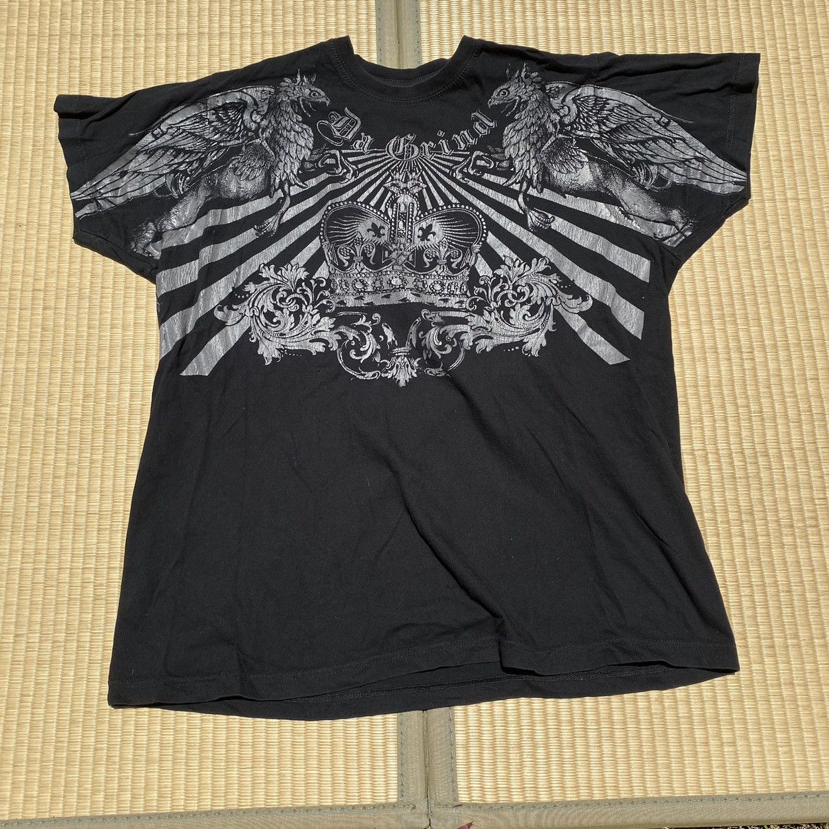 Affliction × Japanese Brand × Vintage Vtg Y2K Da Gring Phoenix Big Print Gothic Grunge Tee Size US L / EU 52-54 / 3 - 1 Thumbnail