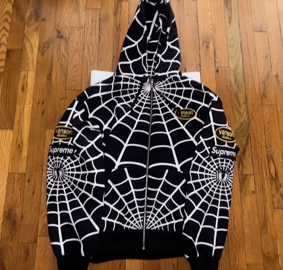 Supreme × Vanson Leathers Supreme Vanson Leathers Spider Web Zip 
