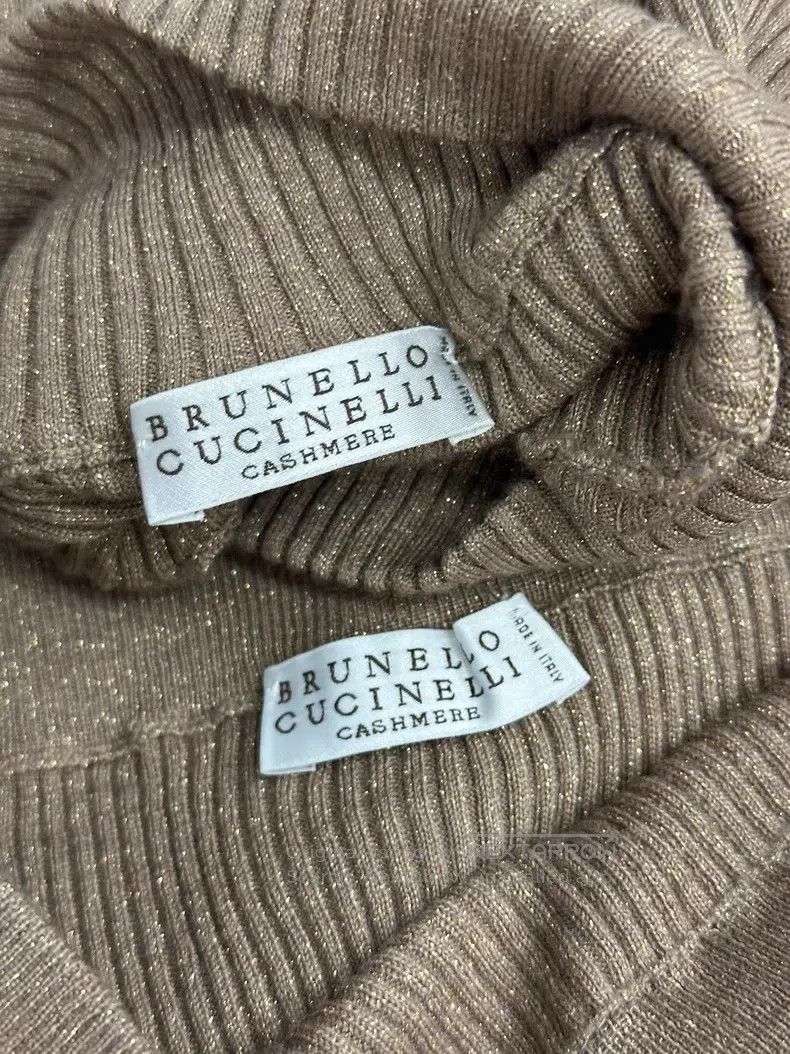 Brunello Cucinelli Brunello Cucinelli Gold Thread Slim Fit Cashmere Knit Set, Size S / US 4 / IT 40 - 6 Thumbnail
