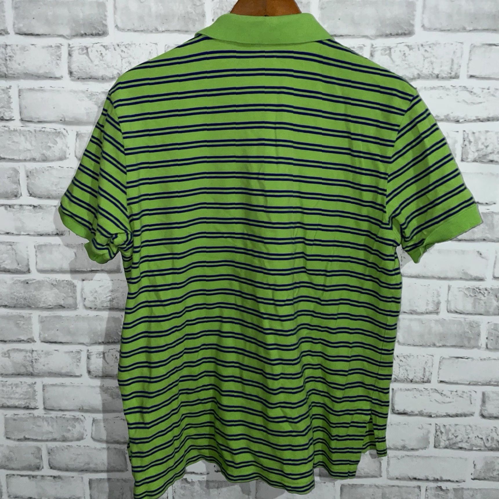Polo Ralph Lauren Polo Ralph Lauren Polo Shirt Striped Green 100% Cotton XL Mens Custom Fit Size XL Size US XL / EU 56 / 4 - 5 Thumbnail