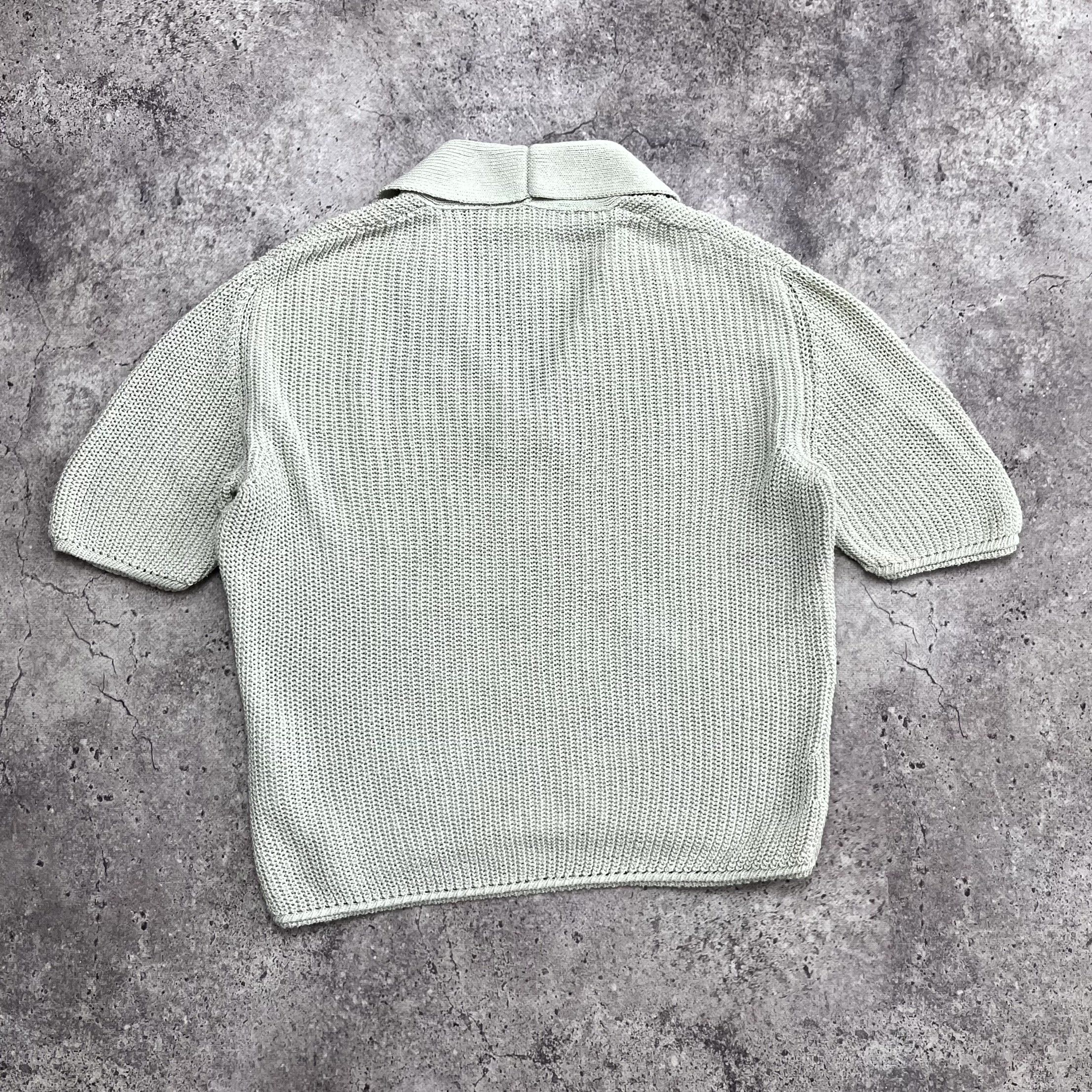 Marella Marella Tricot Knit Polo Top Gray T-Shirt V Neck Size S Size S / US 4 / IT 40 - 5 Thumbnail