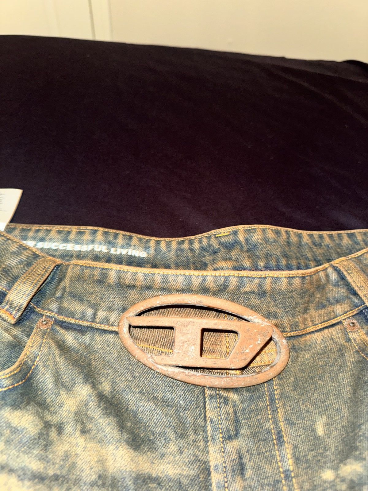 Diesel Diesel Industry Denim Acid wash Distressed Jeans Size US 36 / EU 52 - 2 Thumbnail