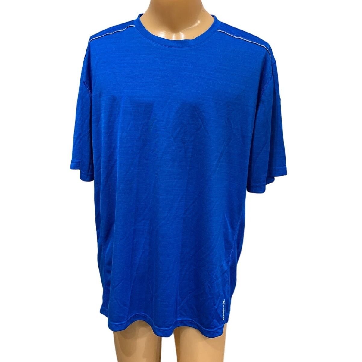 Reebok Reebok 2XL Mens Polyester Crew Neck Royal Blue Athletic Tee Size US XXL / EU 58 / 5 - 1 Thumbnail