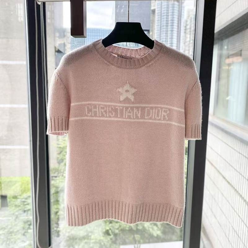 Dior Dior Star Logo Cashmere Short Sleeve Sweater Size 38 Size S / US 4 / IT 40 - 1 Thumbnail