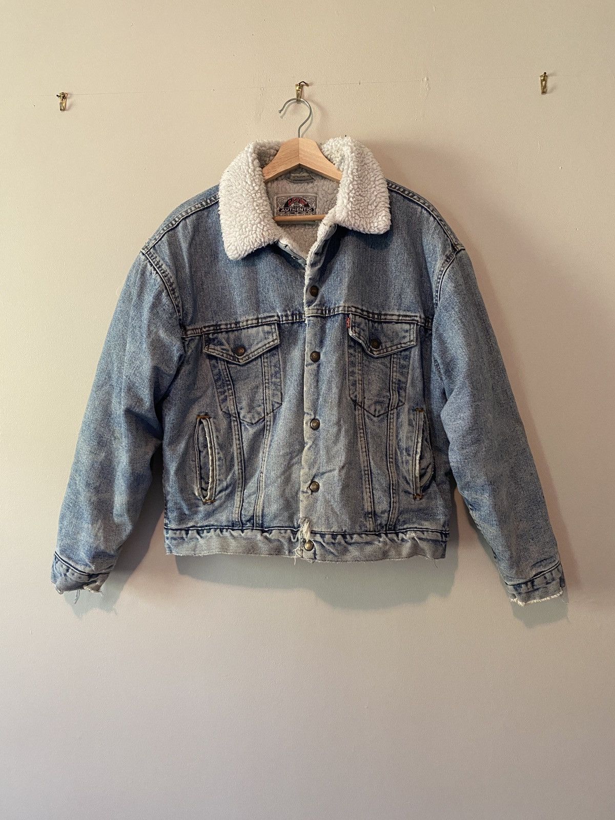 Levi's Vintage Clothing Levis Vintage Denim Sherpa Trucker Jacket Size US M / EU 48-50 / 2 - 1 Thumbnail