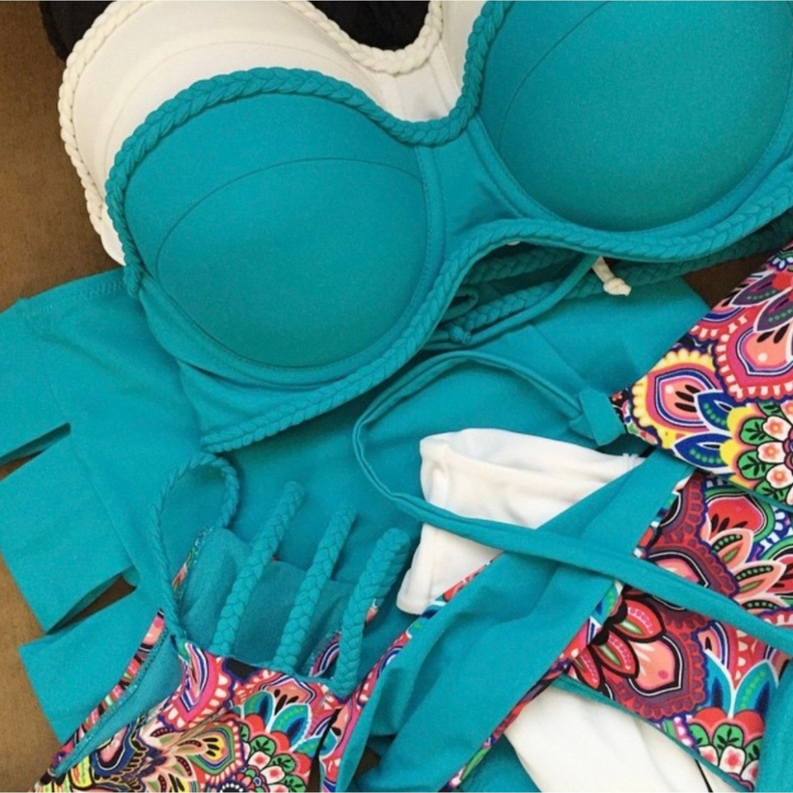 Other Teal Flower | FYS | Kingston Bikini Bottoms Size ONE SIZE - 3 Thumbnail