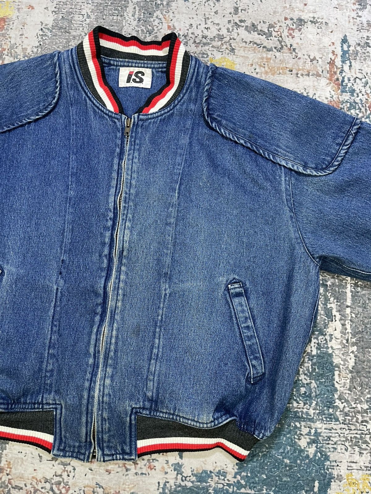 Issey Miyake Vtg 80s Issey Miyake 84,85 AW Collection Denim Bombers Size US L / EU 52-54 / 3 - 8 Thumbnail
