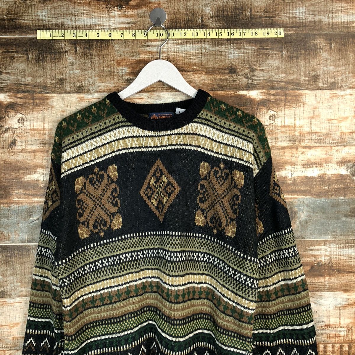 Homespun Knitwear Bamboo Club Green Knitwear vintage #A1689 Size US M / EU 48-50 / 2 - 5 Thumbnail