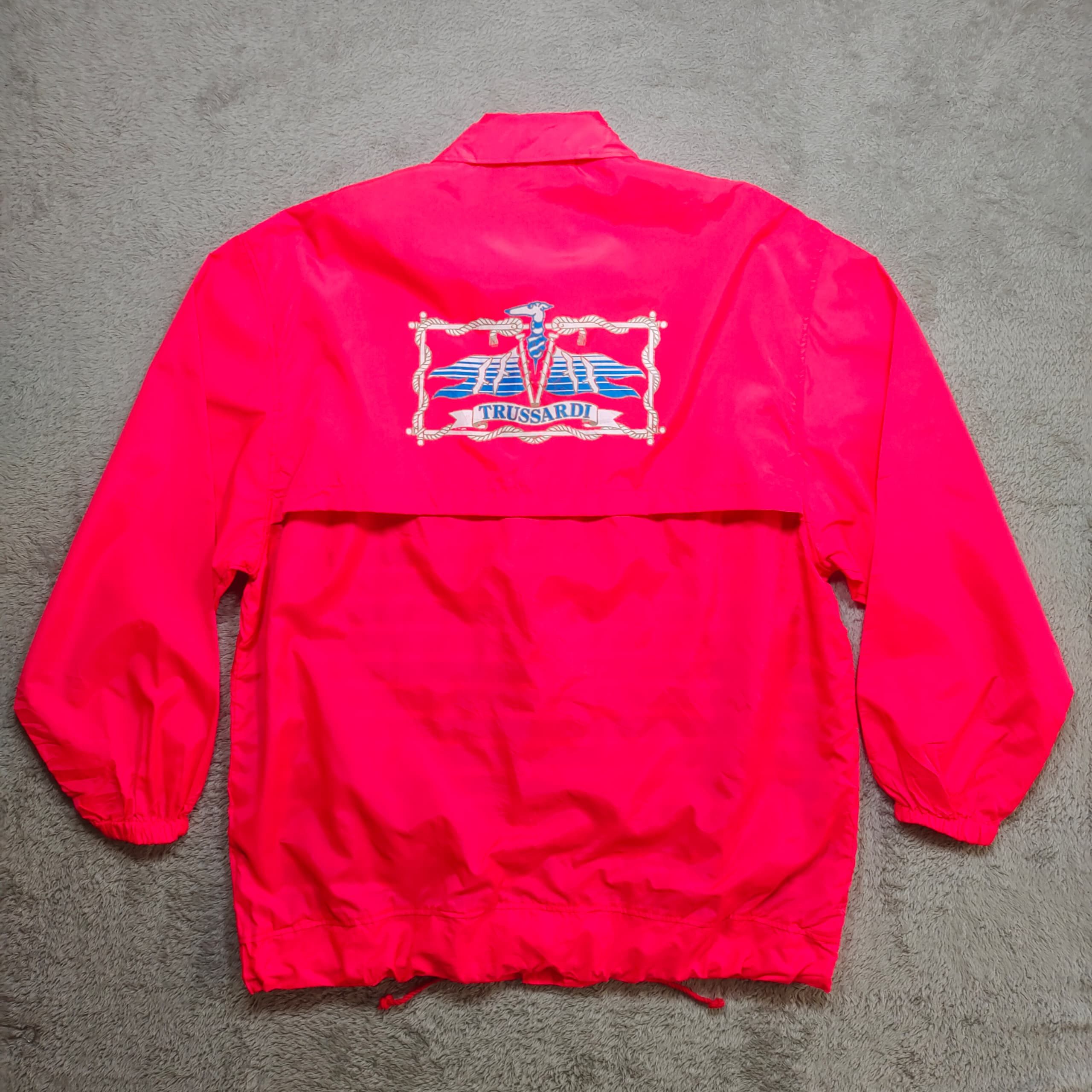Trussardi Vintage Trussardi Bright Red Greyhound Logo Windbreaker Size US L / EU 52-54 / 3 - 2 Thumbnail