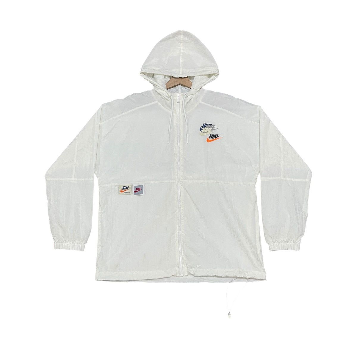Nike Vintage Nike Multi-Logo Swoosh Hooded Windbreaker Jacket Size US M / EU 48-50 / 2 - 1 Thumbnail