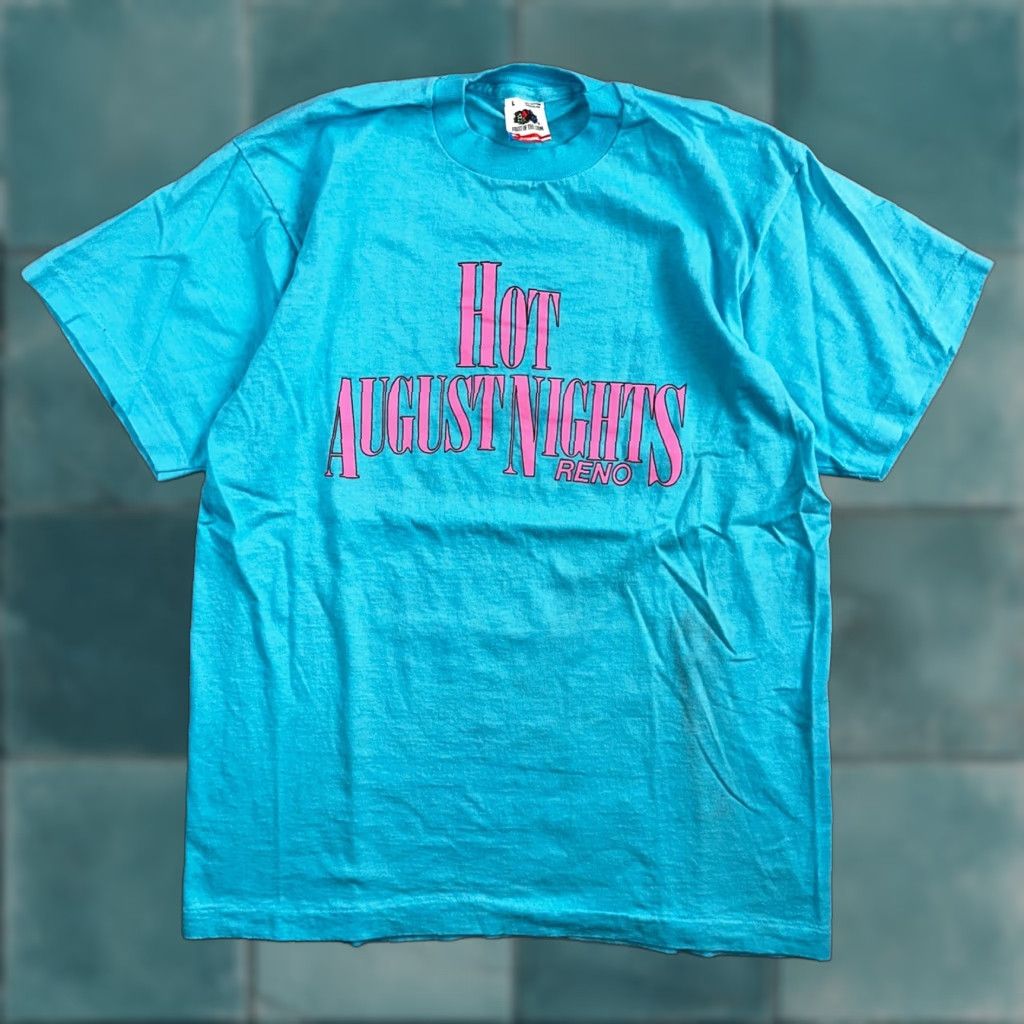 Fruit Of The Loom VINTAGE Fruit of the Loom T-Shirt USA Blue 90s Graphic Crew Neck Short Sleeve Men L Size US L / EU 52-54 / 3 - 1 Thumbnail