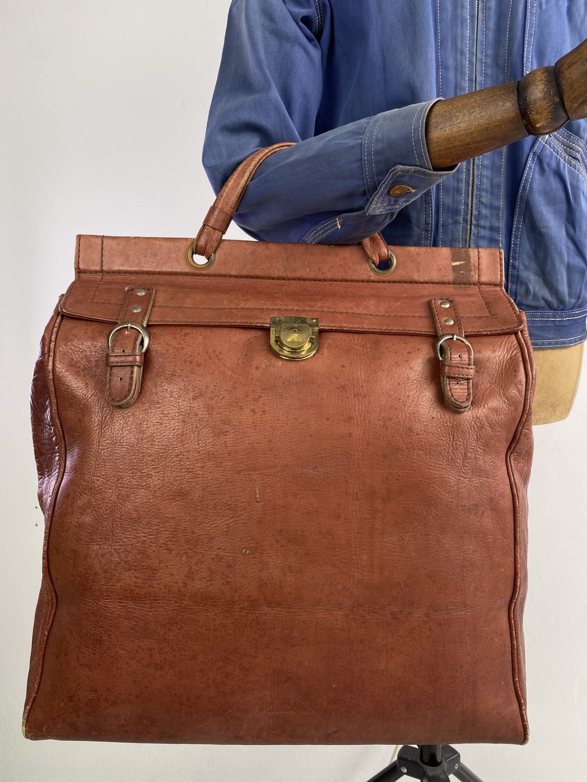 Porter Vintage 90's Porter Large Patina Leather Doctors Bag Size ONE SIZE - 2 Thumbnail