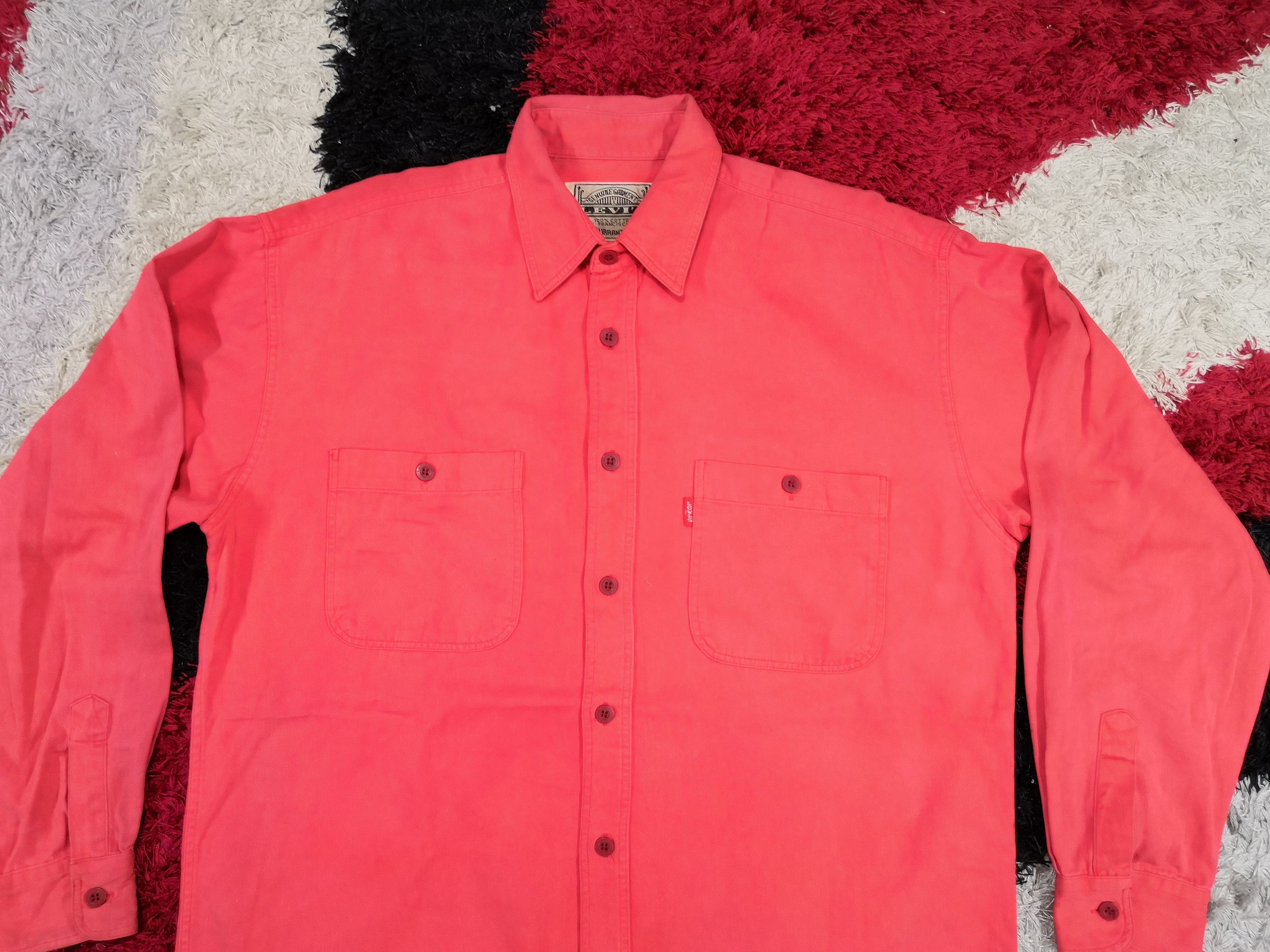 Levi's Vintage 90's Levi's Shirt Levis Strauss Bottomdown Shirt Size US L / EU 52-54 / 3 - 3 Thumbnail
