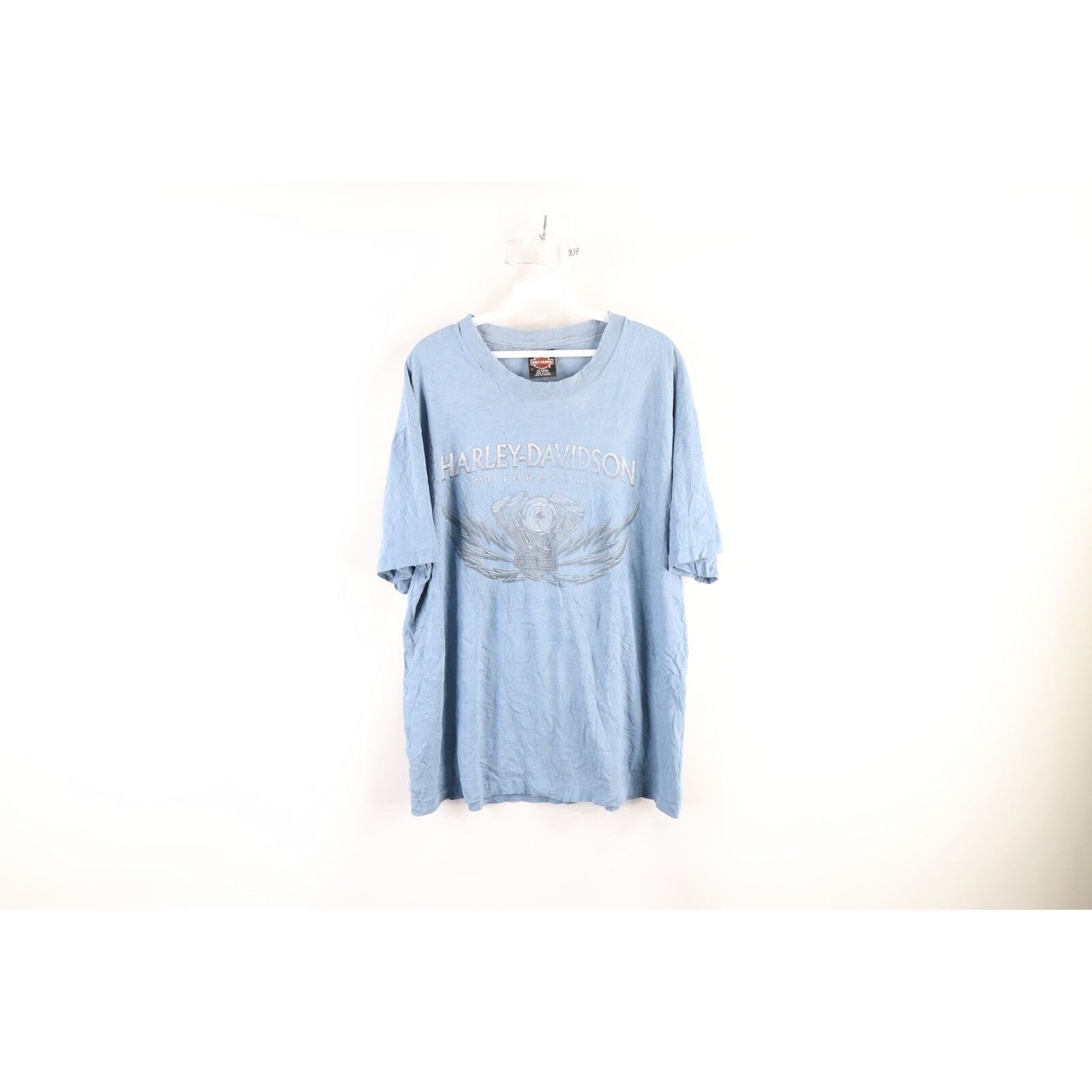 Harley Davidson × Vintage Vintage 90s Harley Davidson Thrashed Tribal Flames T-Shirt Size US XL / EU 56 / 4 - 1 Thumbnail