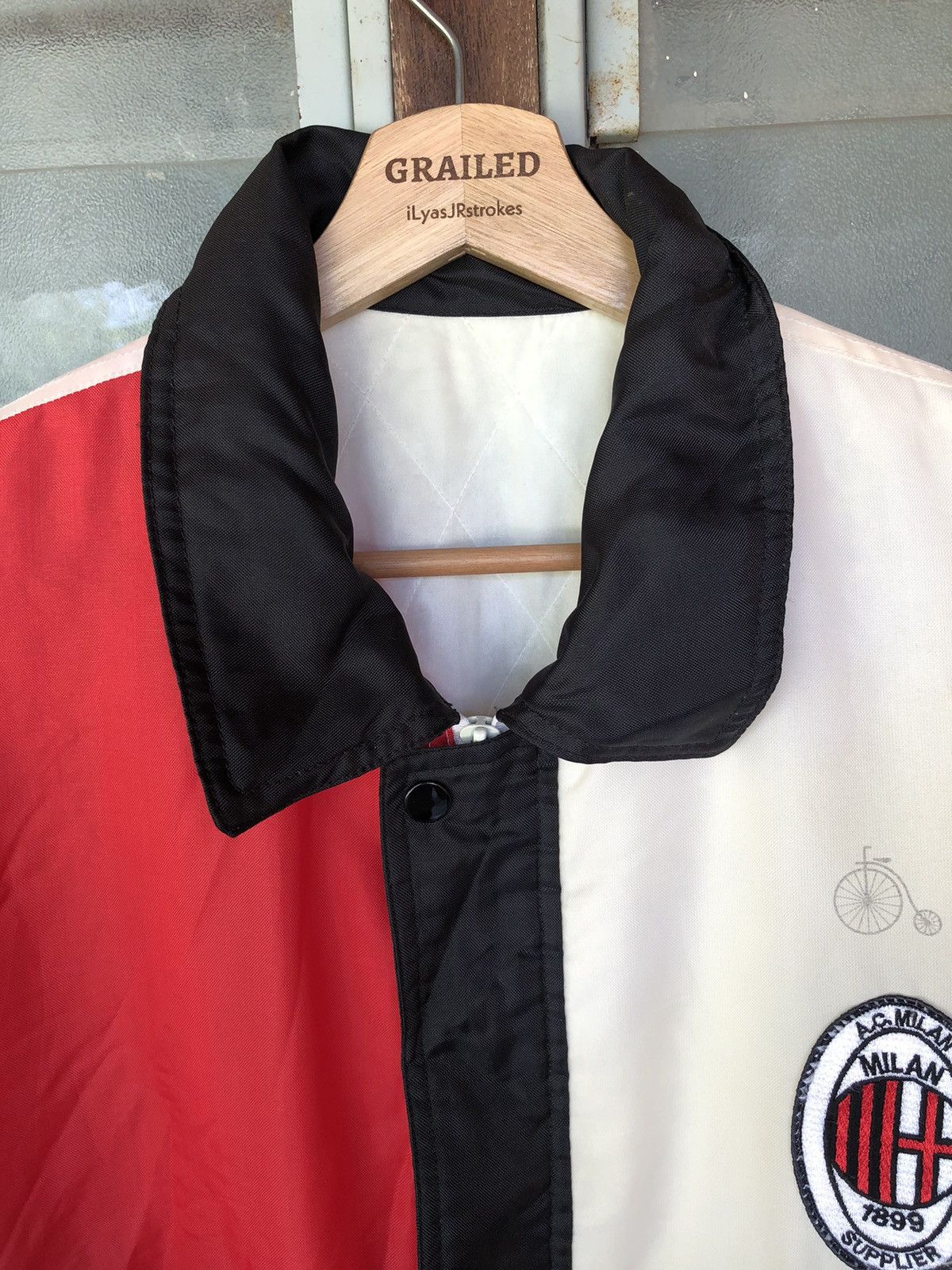 Japanese Brand Vintage AC Milan Bridgestone Nylon Jacket Rare Size US L / EU 52-54 / 3 - 6 Thumbnail