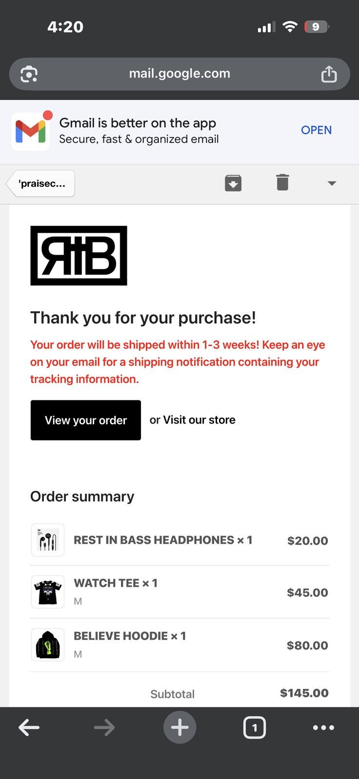 Other Che REST IN BASS Watch T-Shirt [BRAND NEW NEVER WORN] Size US M / EU 48-50 / 2 - 6 Thumbnail