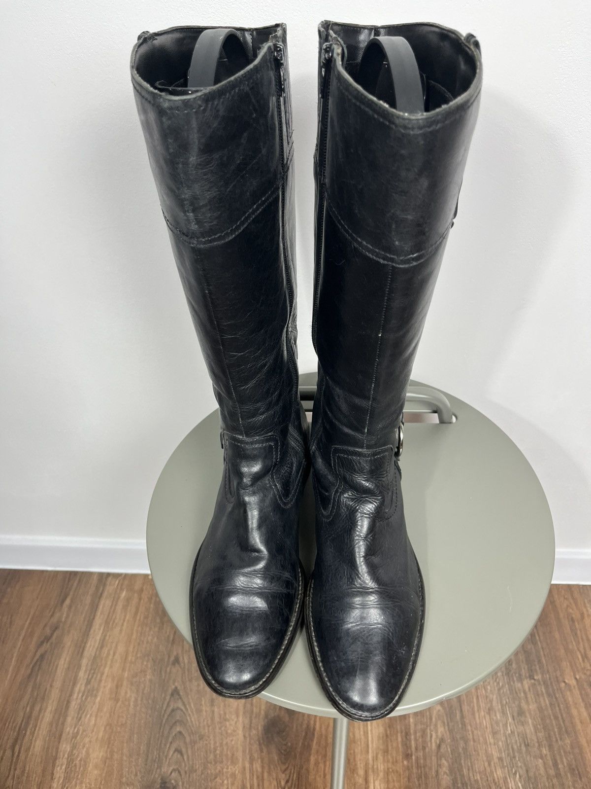 Cowboy Equipment Women’s Black Leather Cowboy Riding Boots US 10 Size US 10 / IT 40 - 6 Thumbnail
