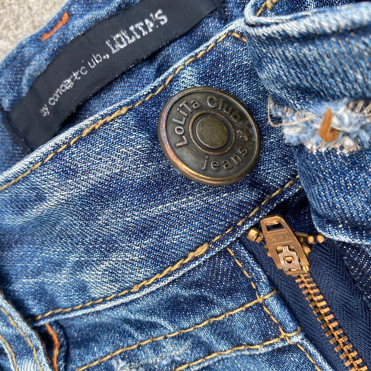 Japanese Brand Vintage Lolita Jeans Flare Distressed Denim Size 32" / US 10 / IT 46 - 23 Thumbnail