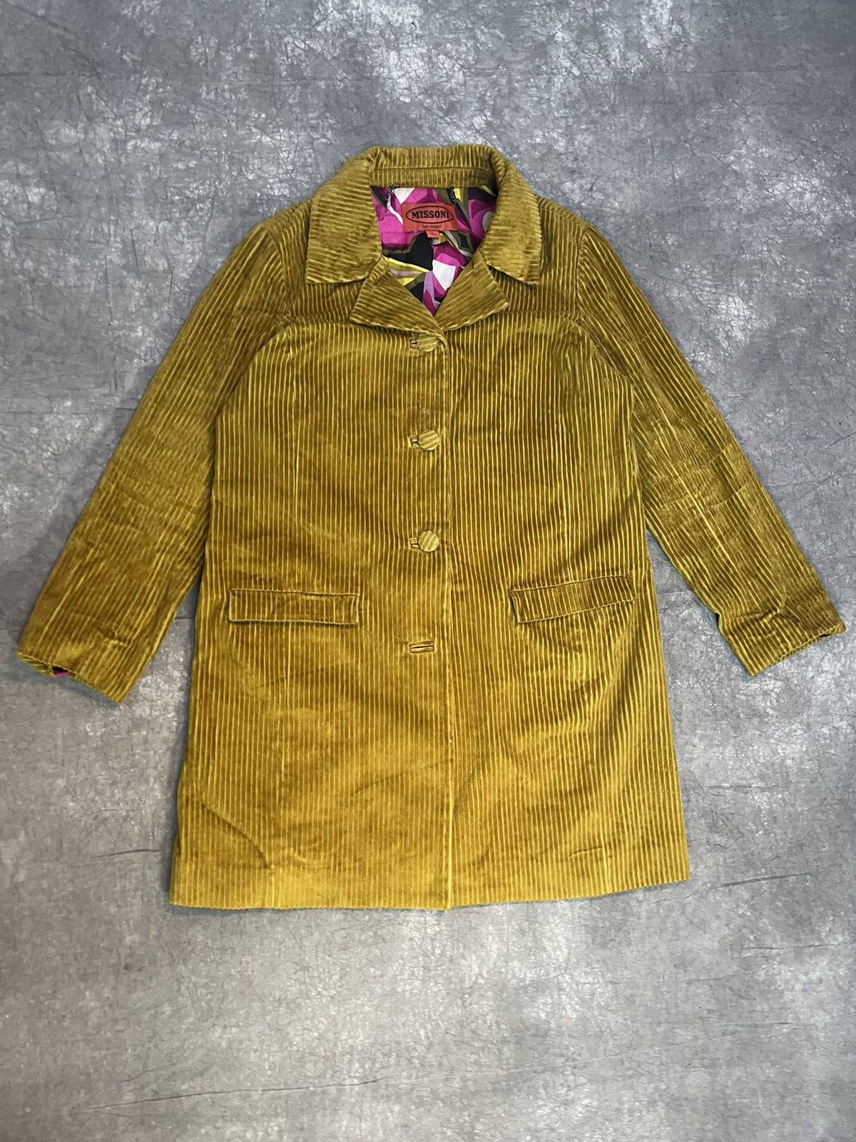 image of Missoni Women's Khaki And Gold Jacket in Yellow (Size Large)