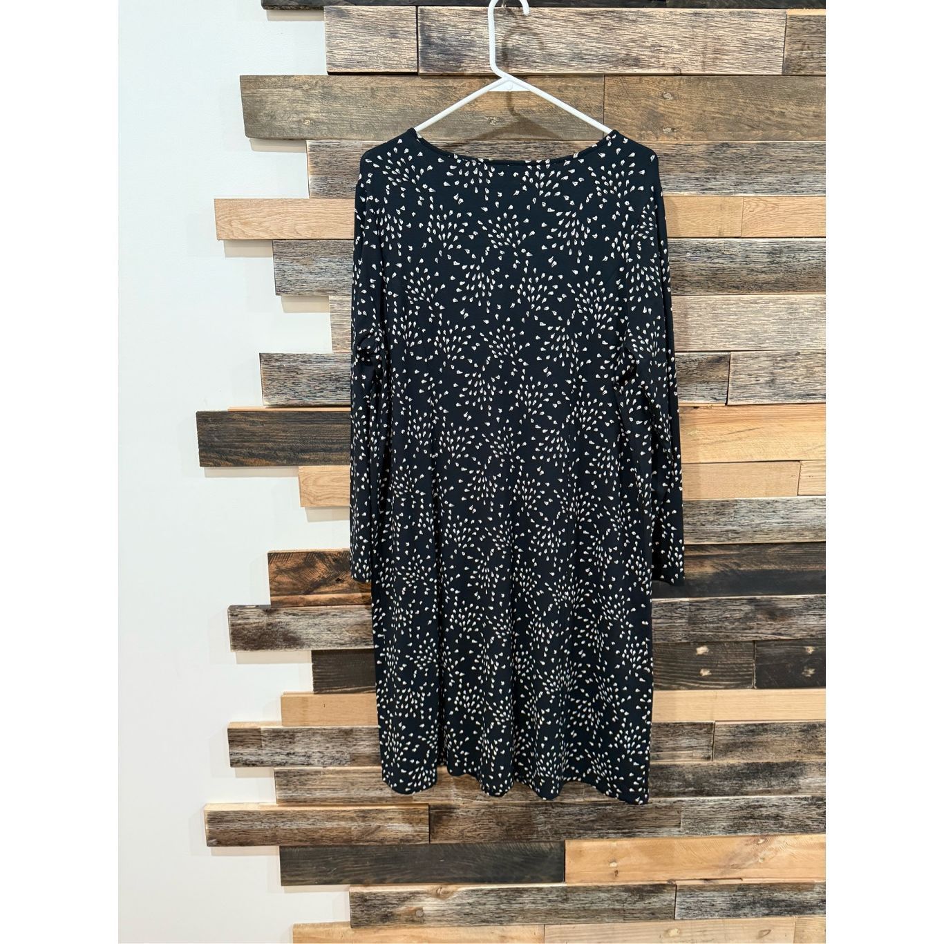 Other J Jill NWT Black Tan Print Knit Dress Wearever Collection Lo Size XL / US 12-14 / IT 48-50 - 2 Thumbnail