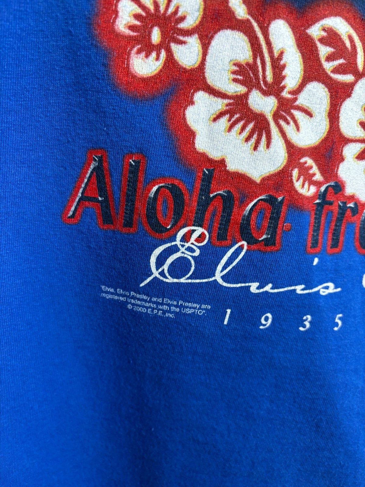 Vintage Vintage Elvis Presley Aloha from Hawaii Ringer T-shirt 00's Size US L / EU 52-54 / 3 - 9 Thumbnail