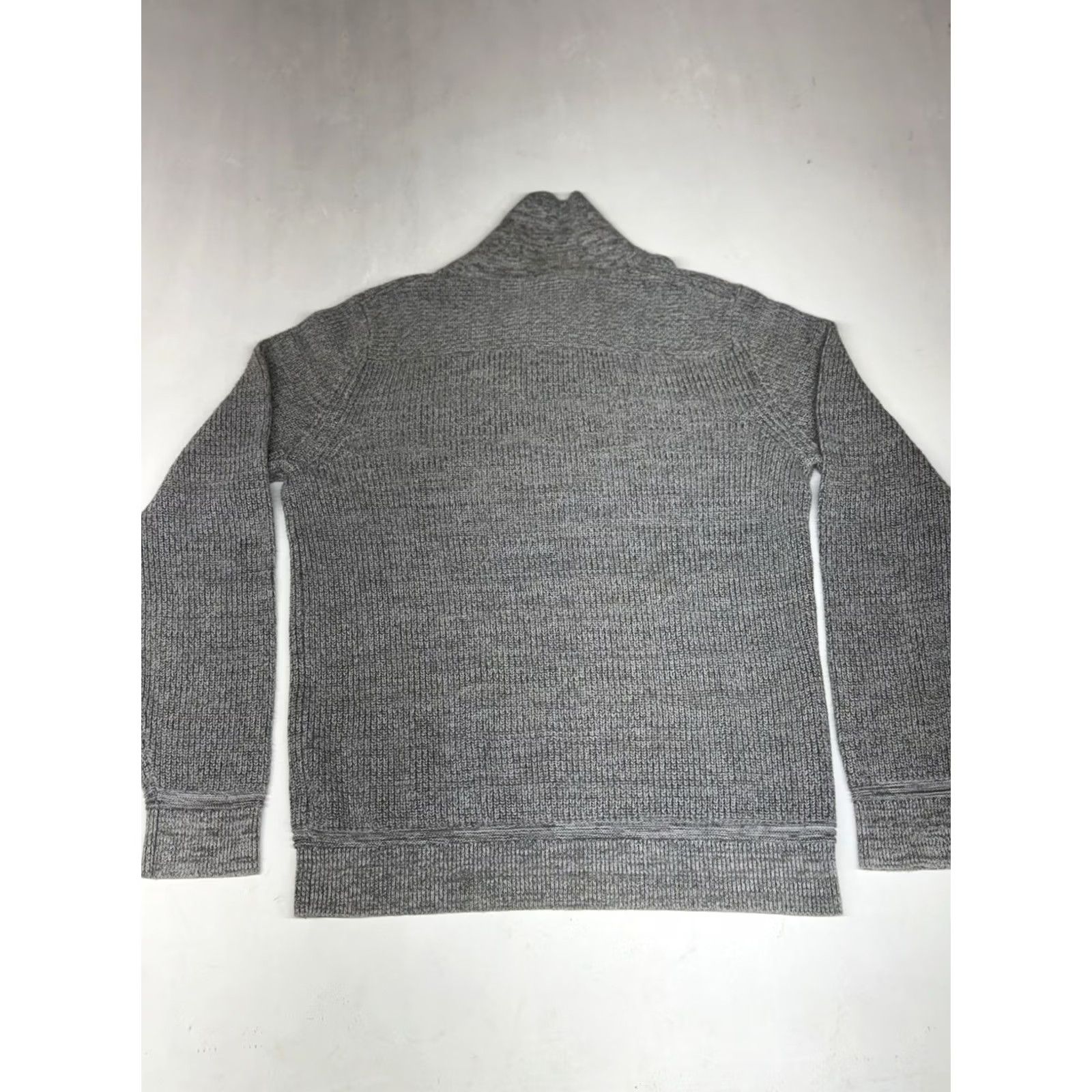 Gap Gap Sweater Gray Shawl Collar Pullover Knit Cotton Mens Medium Long Sleeve Pullover Pockets Classic Regular VINTAGE? Size US M / EU 48-50 / 2 - 7 Thumbnail