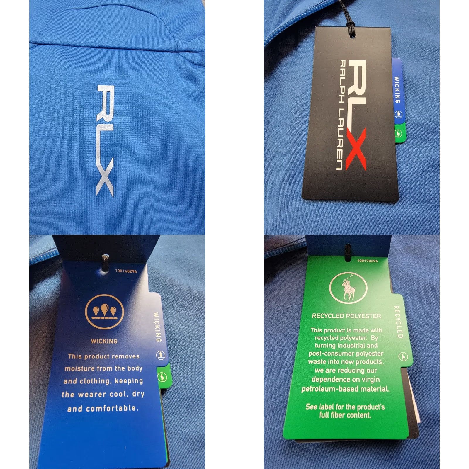 RLX Ralph Lauren RLX Ralph Lauren Shirt Mens Large Blue 1/4 Zip Long Sleeve Golf Pullover NWT Size US L / EU 52-54 / 3 - 8 Thumbnail