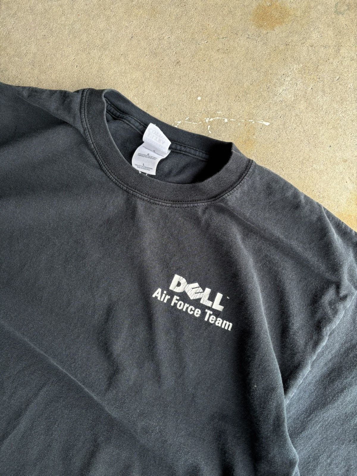 Other Vintage 90s Dell Computers Air Force Team Faded Black Tee Size US XL / EU 56 / 4 - 3 Thumbnail