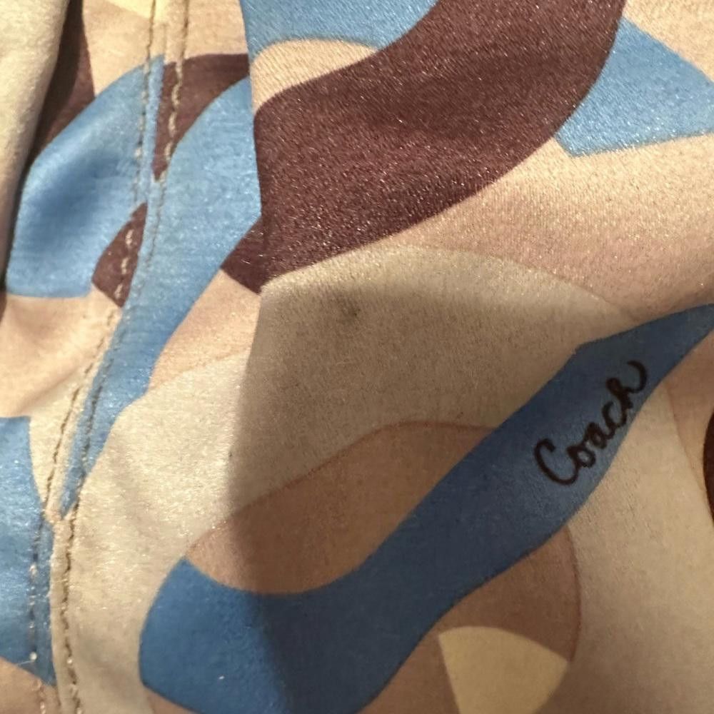Coach COACH Madison Chain Link Satin Maggie Hobo Blue/Brown Size ONE SIZE - 10 Thumbnail