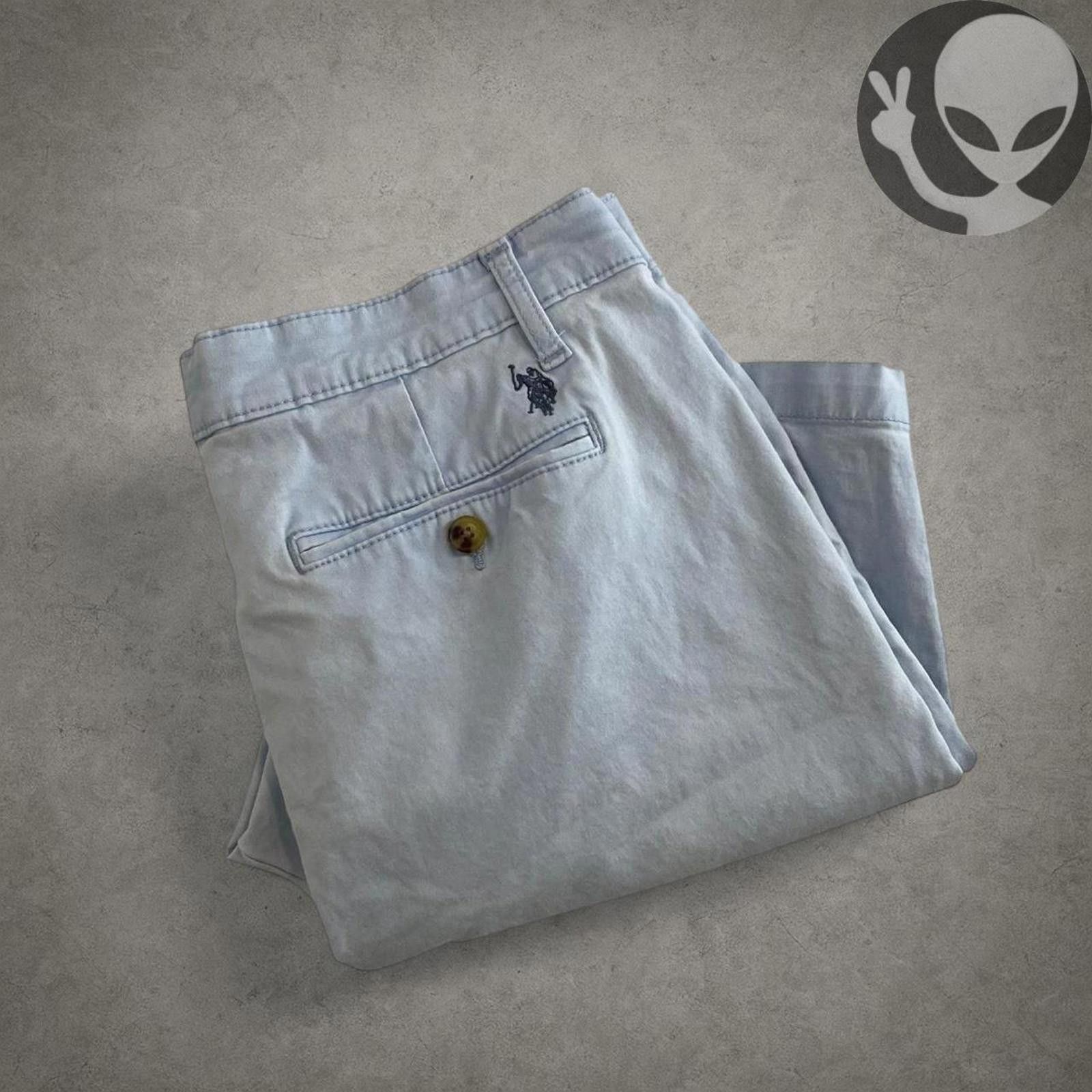 U.S. Polo Assn. U.S. Polo Assn. Men's Chino Shorts 34 Light Blue Casual Size US 34 / EU 50 - 8 Thumbnail