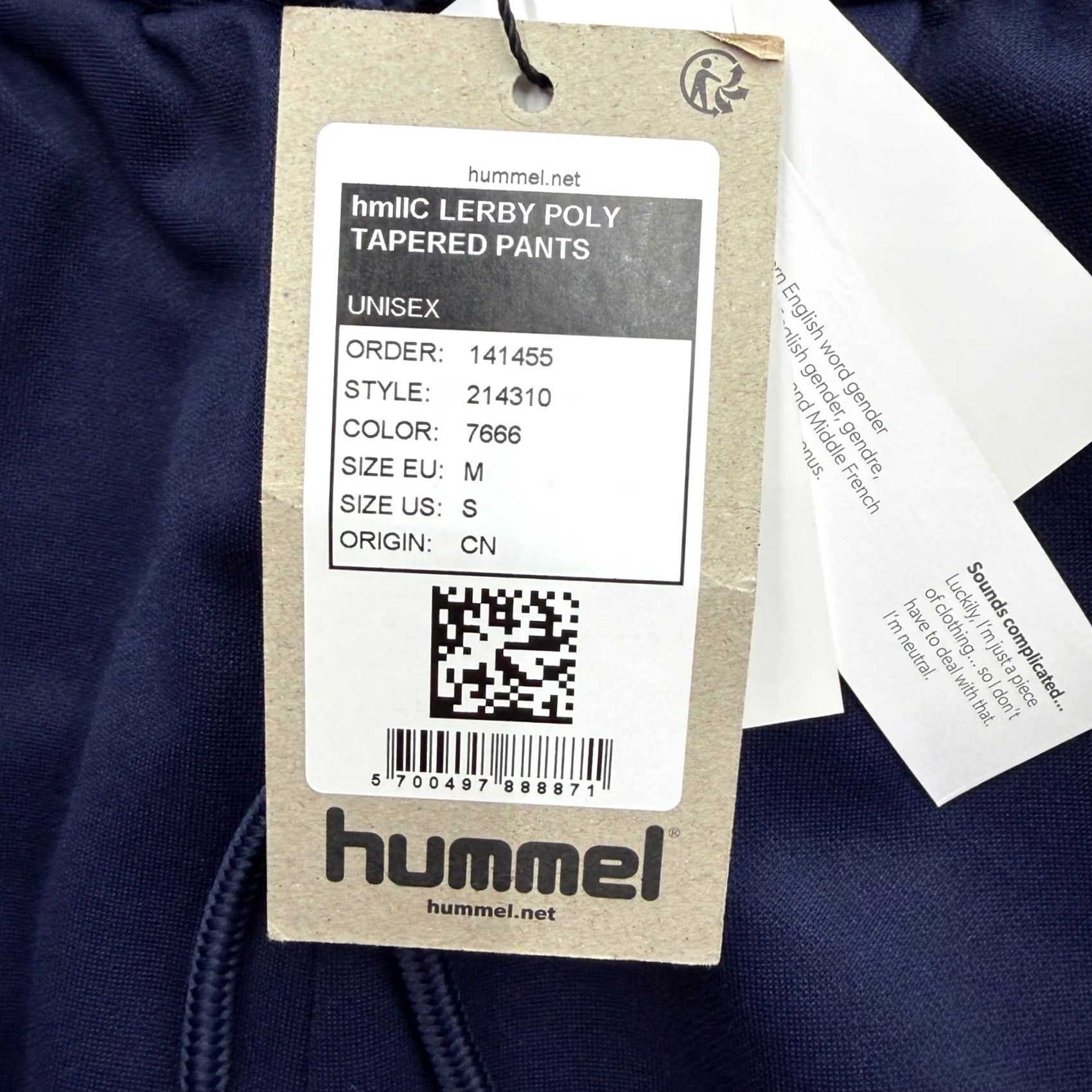 Hummel Hummel hmlIC Lerby Poly Tapered Pants Navy Blue Mens S Track Joggers 214310 Size US 29 - 6 Thumbnail