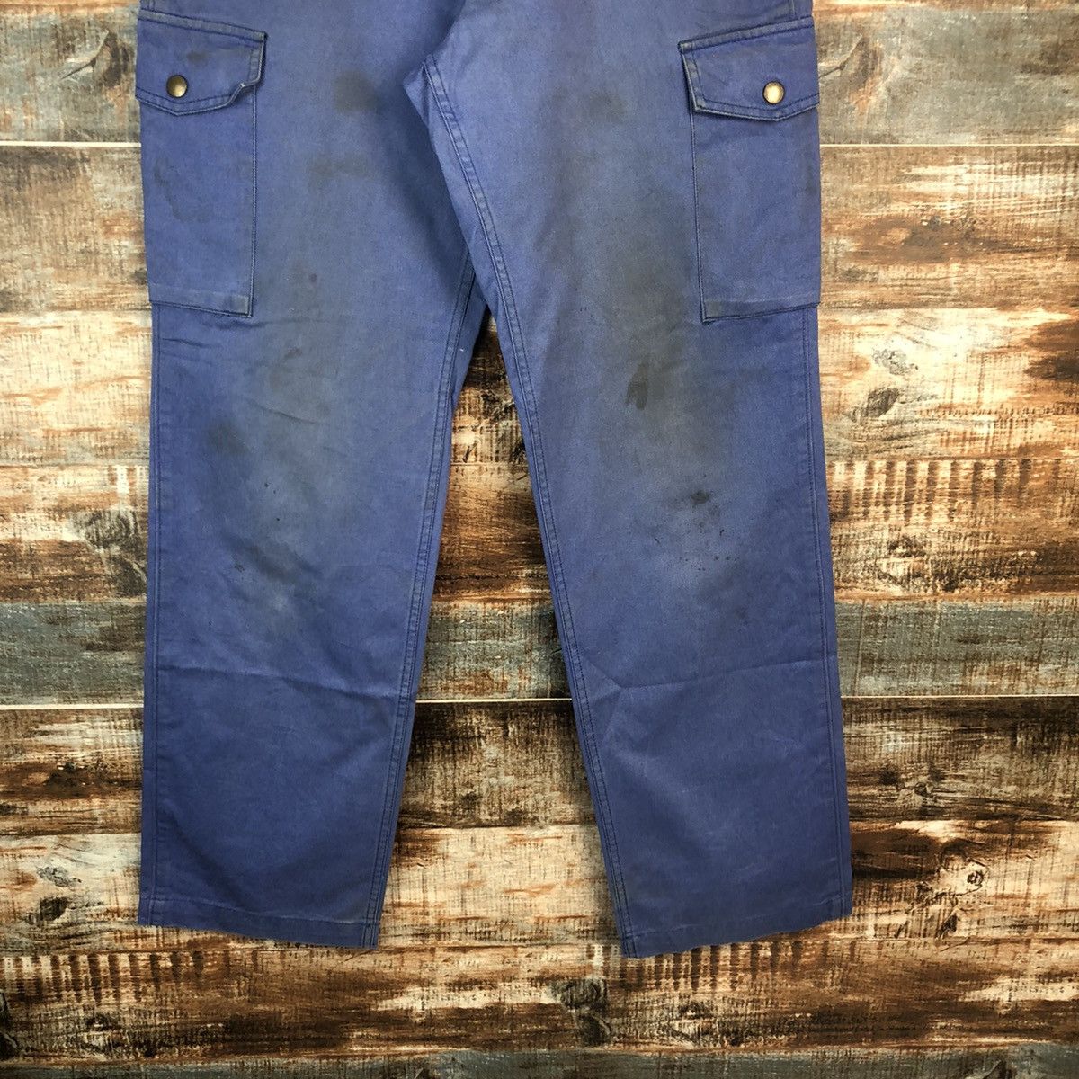Japanese Brand DL After O Blue Cargo Multipocket Pants #C1227 Size US 29 - 6 Thumbnail