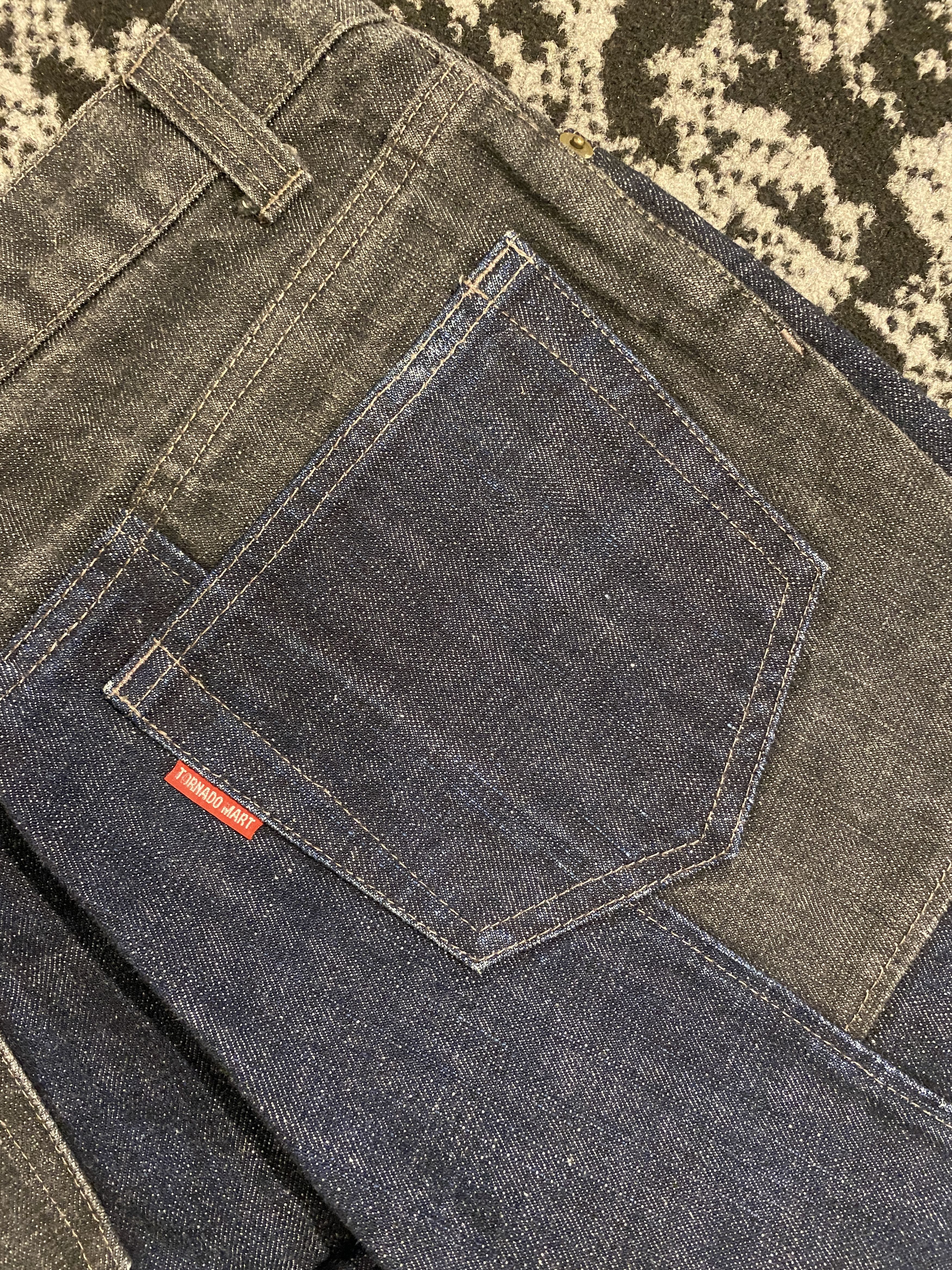 Tornado Mart Tornado Mart Patch Patchwork Denim Jeans Gray Blue Vintage Size US 30 / EU 46 - 5 Thumbnail