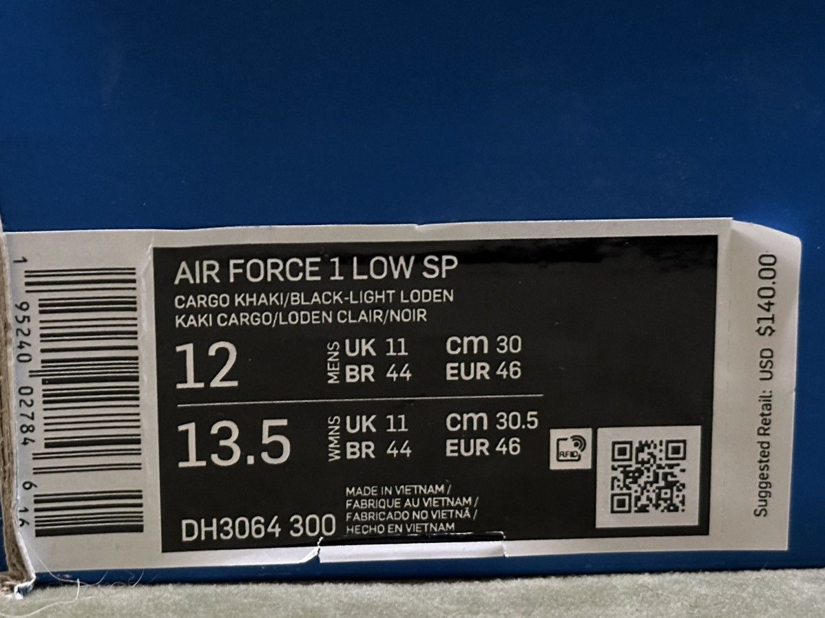 Nike × Undefeated Nike x Undefeated Air Force 1 low SP “Ballistic” Size US 12 / EU 45 - 11 Thumbnail