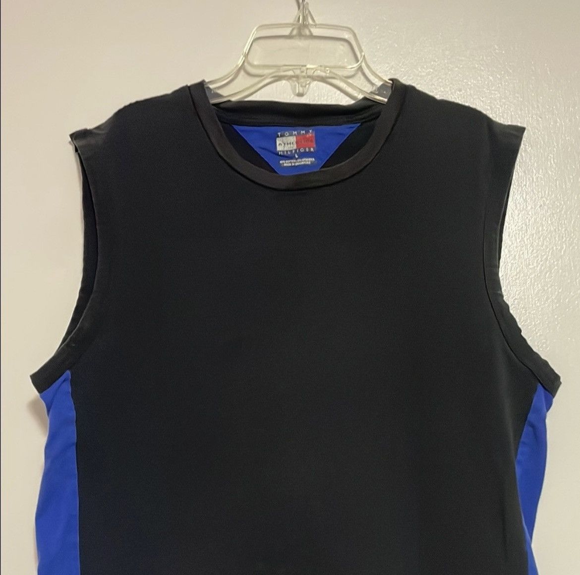 Tommy Hilfiger Tommy Hilfiger Blue and Black Muscle Tee Size US L / EU 52-54 / 3 - 2 Thumbnail