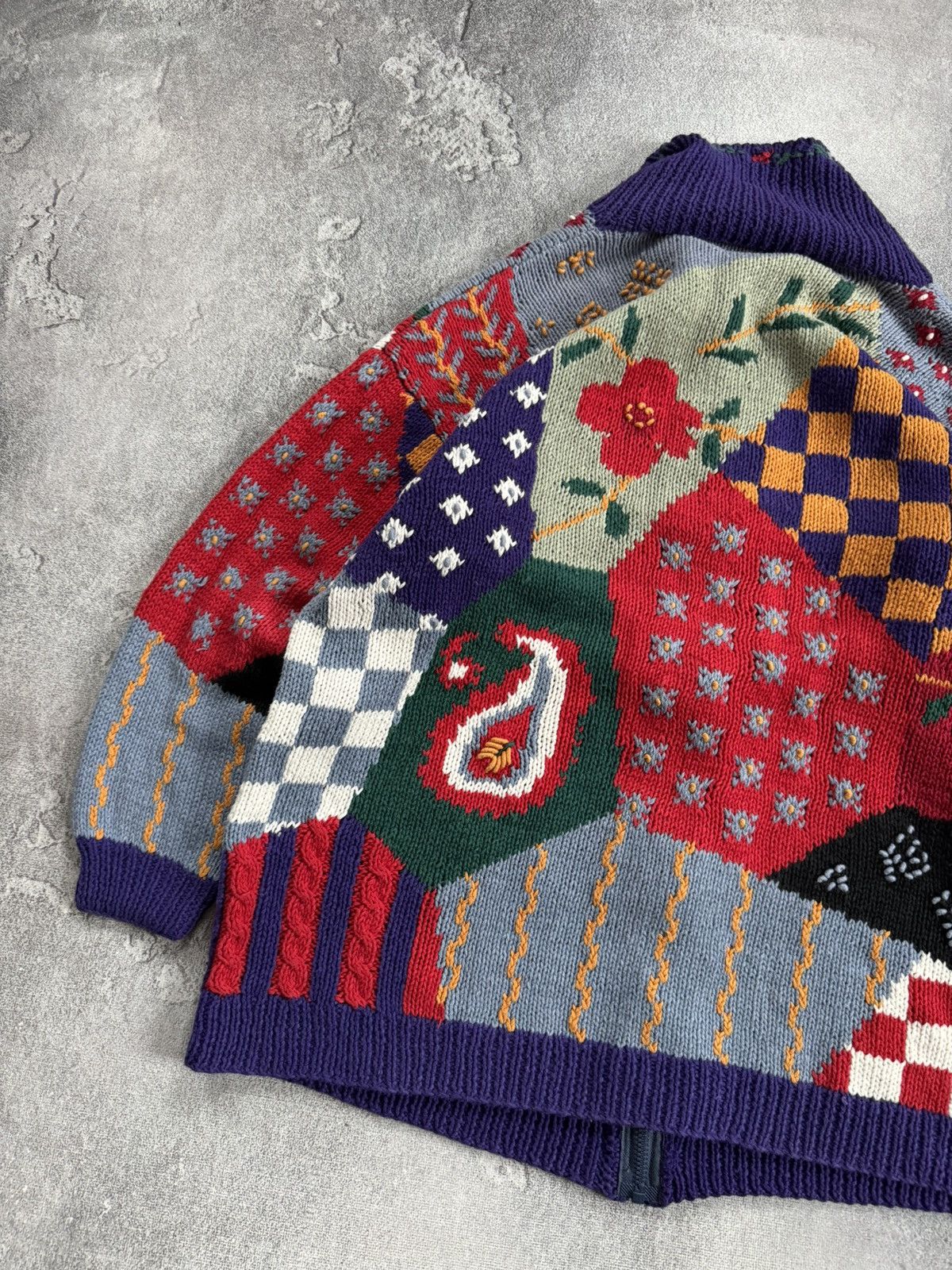 Kanata Hand Knits Vintage Retro M/size Hand knitwear zip sweater cardigan 90s Size M / US 6-8 / IT 42-44 - 12 Thumbnail