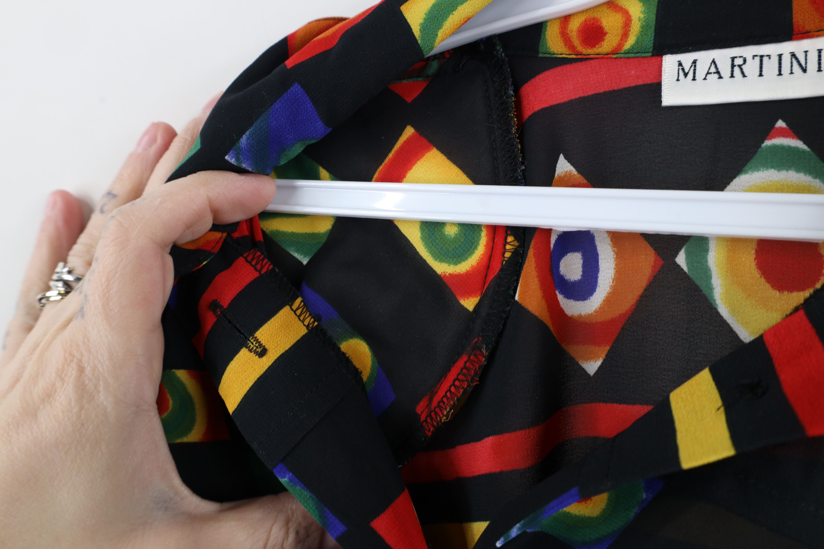 Vintage Vintage 90s Streetwear Abstract Collared Button Shirt Size M / US 6-8 / IT 42-44 - 9 Thumbnail