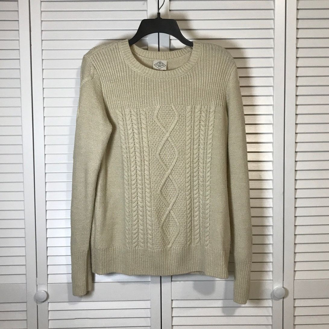St. Johns Bay St John’s Bay Beige Crewneck Long-Sleeve Knit Sweater L Size L / US 10 / IT 46 - 1 Thumbnail