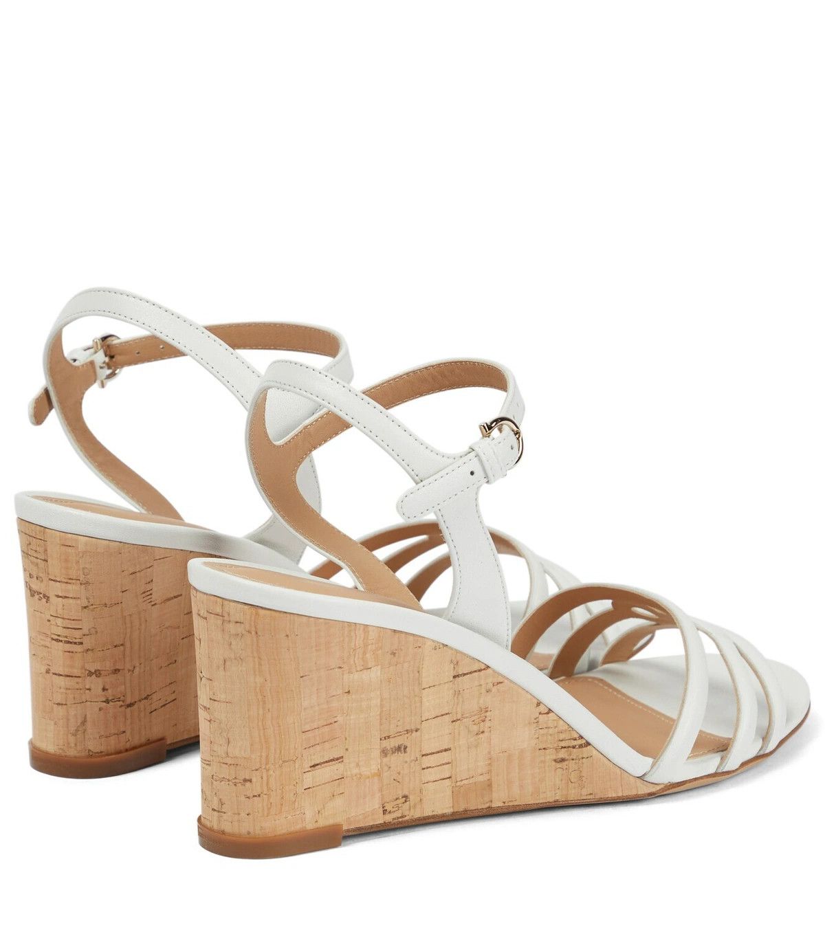 Salvatore Ferragamo o1y0426 Buckle-fastening Ankle Strap Sandals in White Size US 6 / IT 36 - 2 Thumbnail