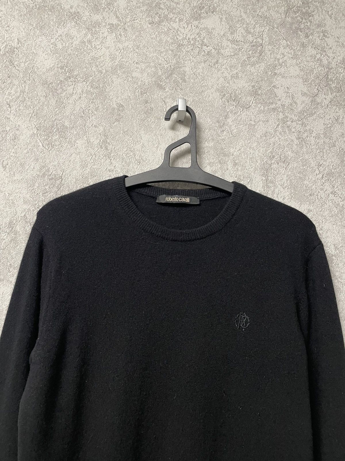 Roberto Cavalli Vintage Roberto Cavalli Black Wool/ Cashmere Sweater Size US M / EU 48-50 / 2 - 2 Thumbnail